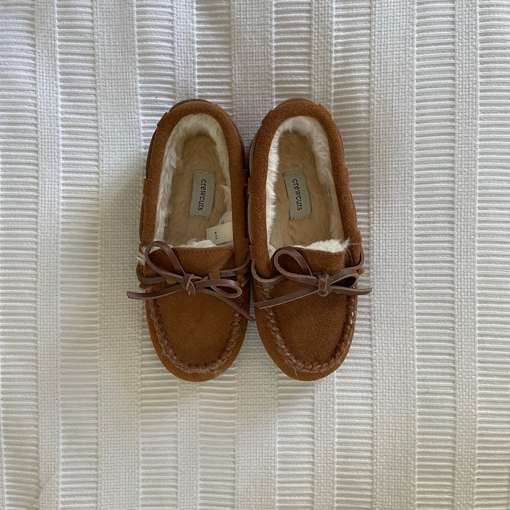 Crewcuts kids faux-shearling lodge moccasins - K13